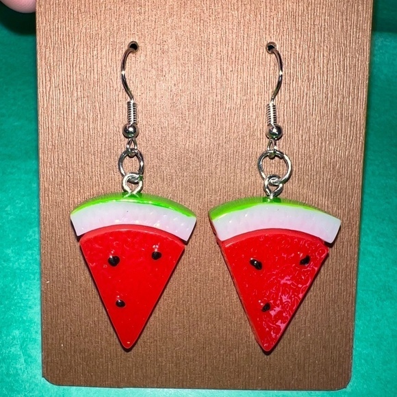 NWOT 🥀 Kids Watermelon Dangle Earring Accessory Set - Picture 4 of 9